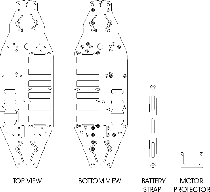 Xray T2 007 chassis and parts